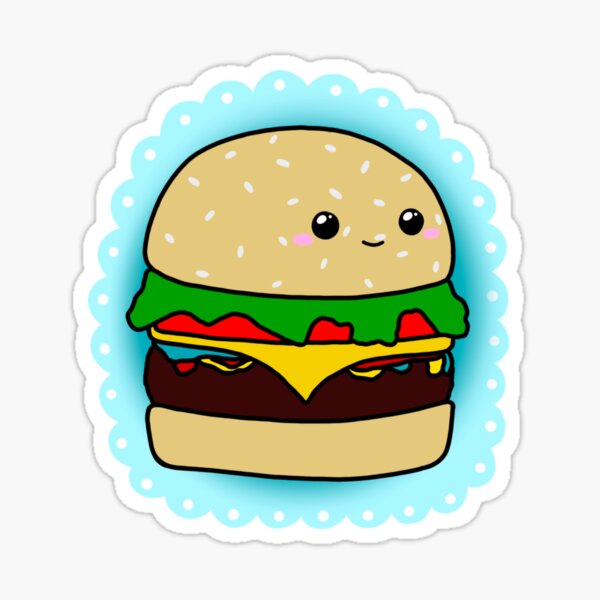 Kawaii Burger Sticker for Sale by Jenny Rogers