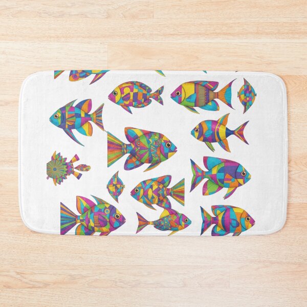 Item preview, Tropical fish with geometric patterns designed and sold by  ViralVisionsCreating .