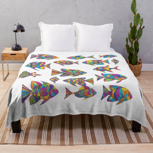 Item preview, Tropical fish with geometric patterns designed and sold by  ViralVisionsCreating .