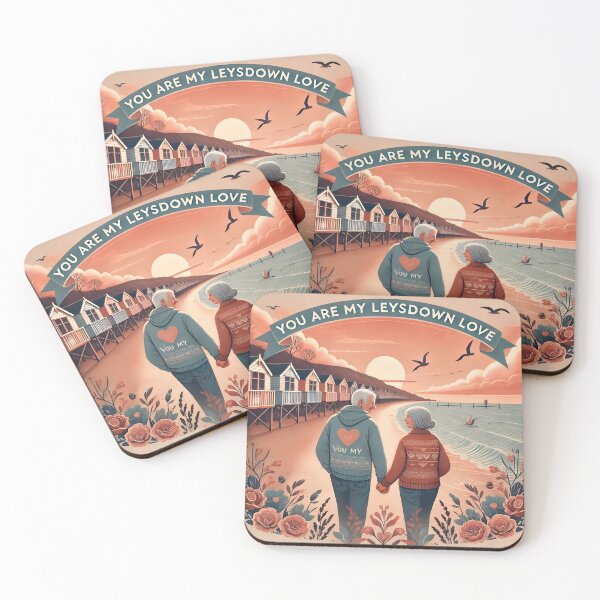 Item preview, Romantic Couple at Leysdown Beach Sunset. designed and sold by The-T-In-Retro.
