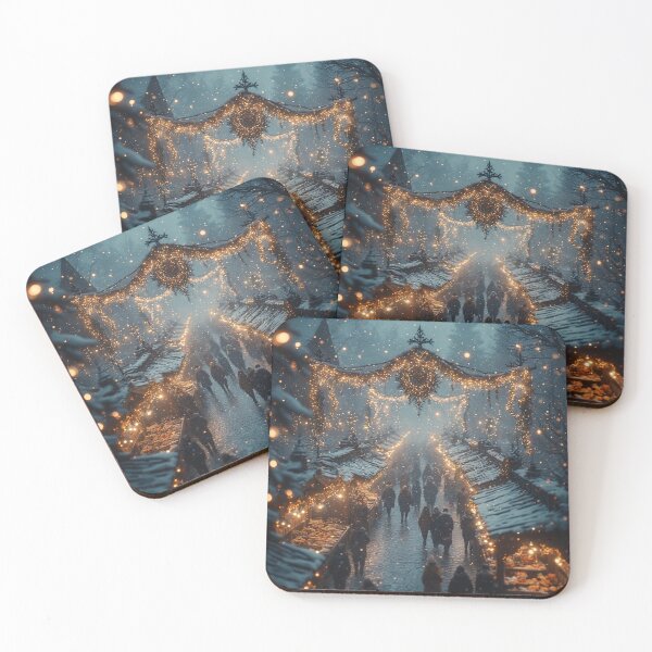 Item preview, Lanternlane Market – Snowfall and Holiday Glow” designed and sold by NaomiRut.