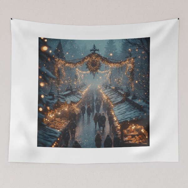 Item preview, Lanternlane Market – Snowfall and Holiday Glow” designed and sold by NaomiRut.