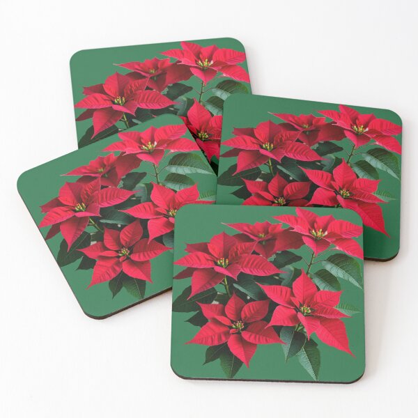 Item preview, Colorful Red Poinsettias designed and sold by christmas-xmas.