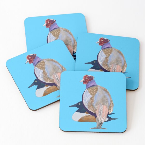 Item preview, A pheasant and a duck designed and sold by greenPQBstudio.