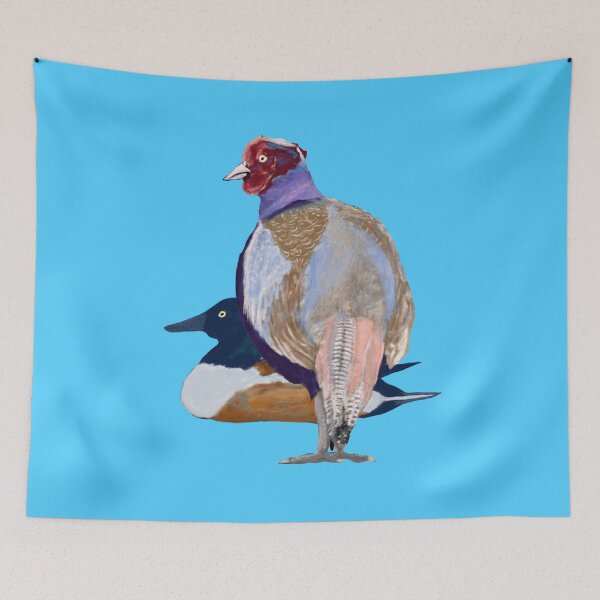 Item preview, A pheasant and a duck designed and sold by greenPQBstudio.