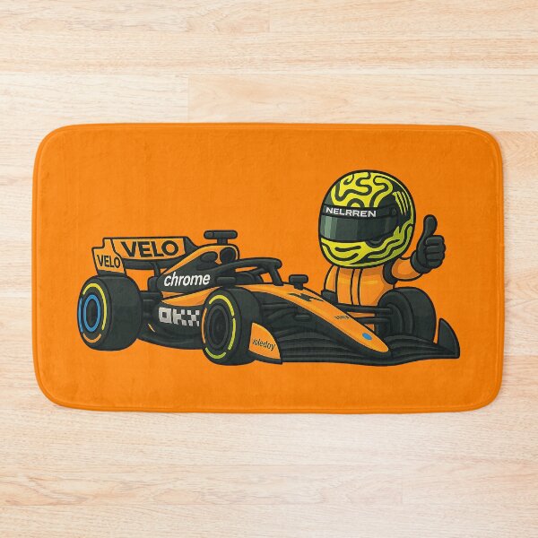 Item preview, F1 Racing Car Orange Cartoon designed and sold by VenZolic.