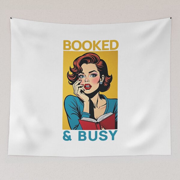 Item preview, Booked and Busy funny bookaholic designed and sold by Bondrewd1.