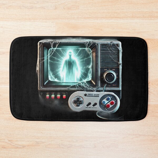 Item preview, Retro Haunted TV with Ghostly Figure and Game Controller. designed and sold by The-T-In-Retro.