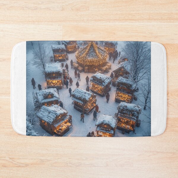 Item preview, Snowring Market – Lights Beneath the Pines designed and sold by NaomiRut.