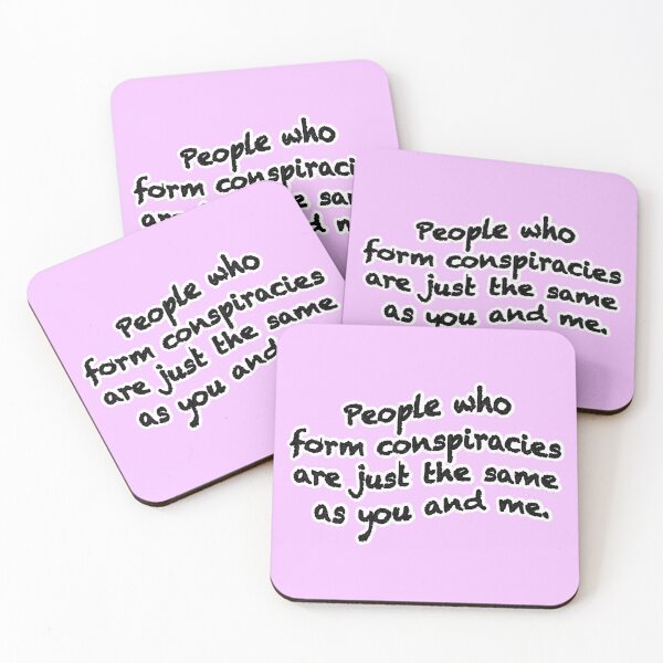 Item preview, People who form conspiracies are just the same, version 1, pink designed and sold by mntimg.