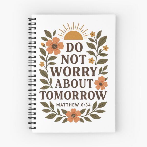 Item preview, Do Not Worry, Bible Verse Floral Retro Design. designed and sold by loveandlightrb.