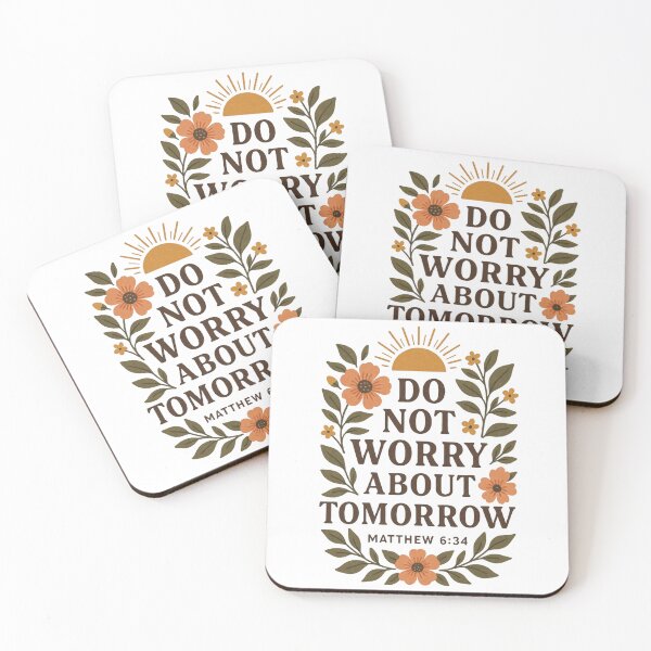 Item preview, Do Not Worry, Bible Verse Floral Retro Design. designed and sold by loveandlightrb.