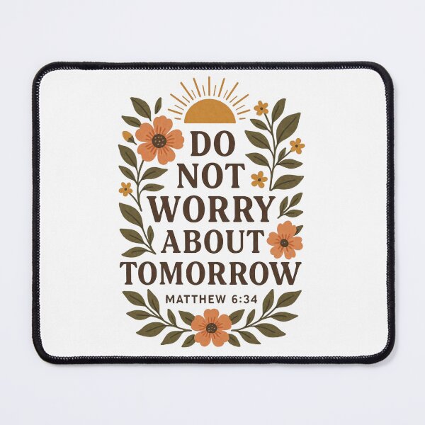 Item preview, Do Not Worry, Bible Verse Floral Retro Design. designed and sold by loveandlightrb.