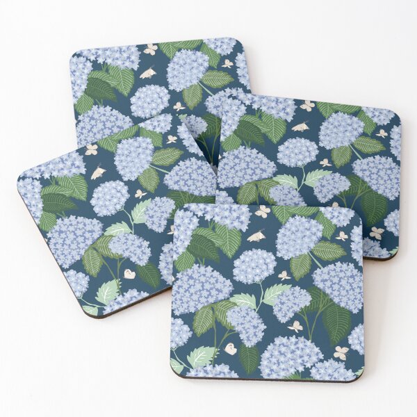 Item preview, Hydrangea Flowers Summer Dark Blue designed and sold by LIMEZINNIASDES.