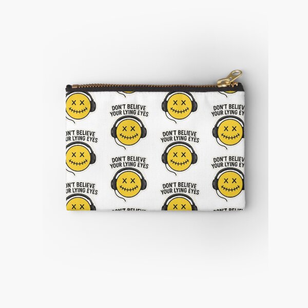 Item preview, Don’t Believe Your Lying Eyes – Stitched Smiley Headphones designed and sold by NerdHoard.