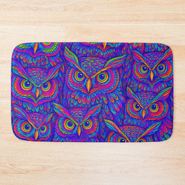 Item preview, Neon Nightwatch – Psychedelic Owl All-Over Print designed and sold by getpressedshirt.