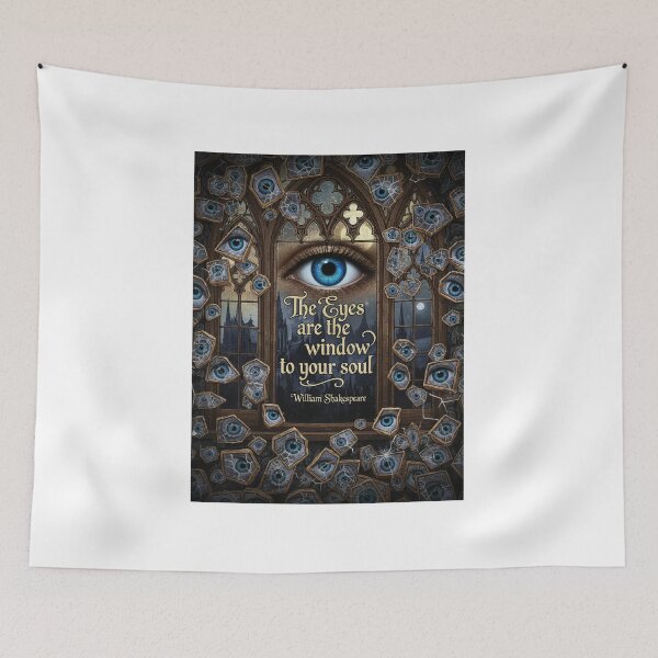 Item preview, Surreal Shakespeare Quote T-Shirt: Blue Eye Window to the Soul Art designed and sold by Boski22.