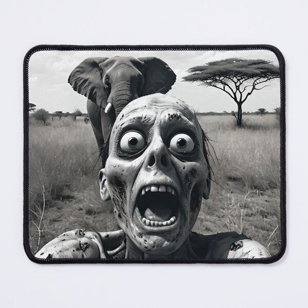 Item preview, Zombie Selfie with an Elephant designed and sold by NightTimeJ.