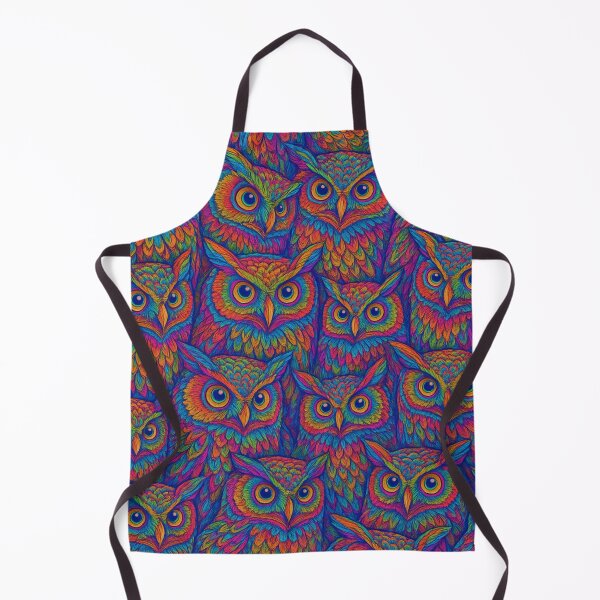 Item preview, Spectrum Guardians – Full-Spectrum Psychedelic Owl Print designed and sold by getpressedshirt.