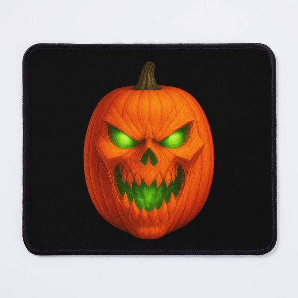 Item preview, Spooky Halloween Horror Angry Pumpkin Vampire Skull designed and sold by hauntedtees.