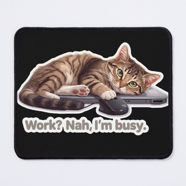 Item preview, Tabby Cat Playing with Mouse | Fun Design for Cat Lovers designed and sold by All Creative Designer.