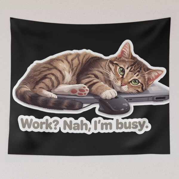 Item preview, Tabby Cat Playing with Mouse | Fun Design for Cat Lovers designed and sold by All Creative Designer.