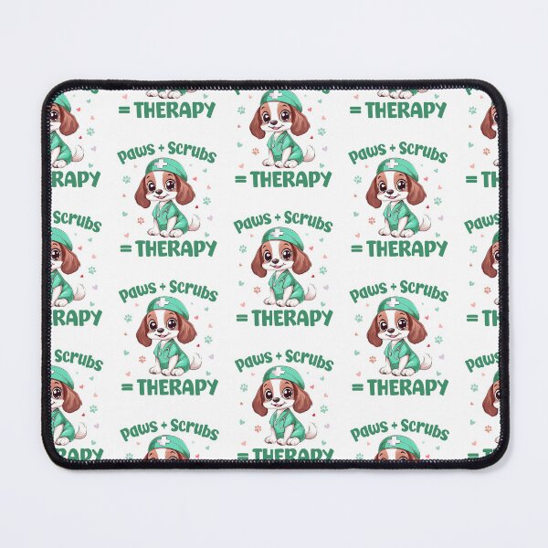 Item preview, Paws + Scrubs = Therapy designed and sold by MuniraWearify.