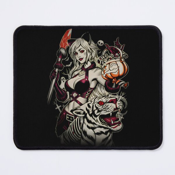 Item preview, Witch Hunter and Her Beast – Dark Fantasy Halloween Art designed and sold by El Hermano Gym.