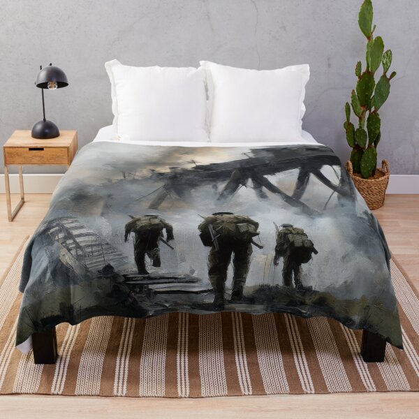 Item preview, Soldiers Crossing a Destroyed Bridge designed and sold by Rtymer.