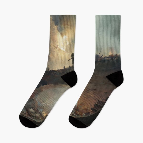 Item preview, Soldiers Crossing a Destroyed Bridge designed and sold by Rtymer.