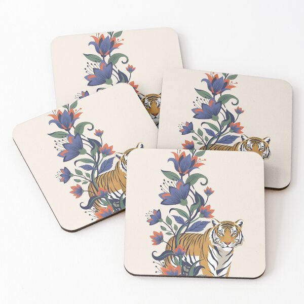 Item preview, Tiger Among Flowers Fantasy designed and sold by Ciervo Primavera.