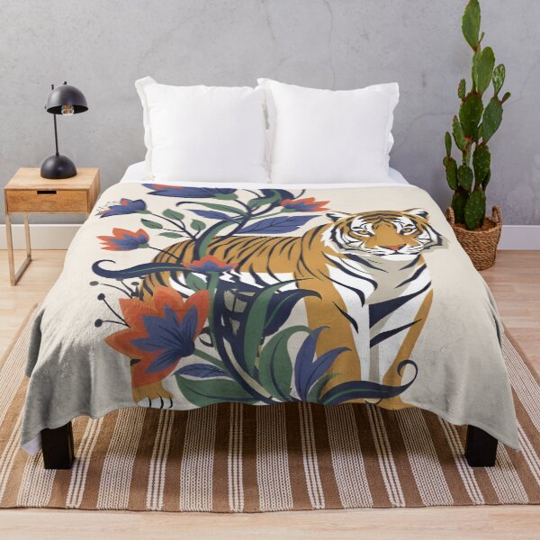 Item preview, Tiger Among Flowers Fantasy designed and sold by Ciervo Primavera.