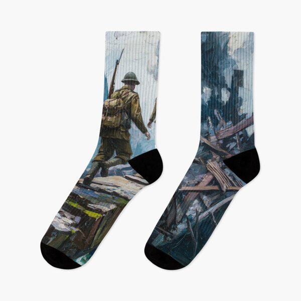 Item preview, Soldiers Crossing a Destroyed Bridge designed and sold by Rtymer.