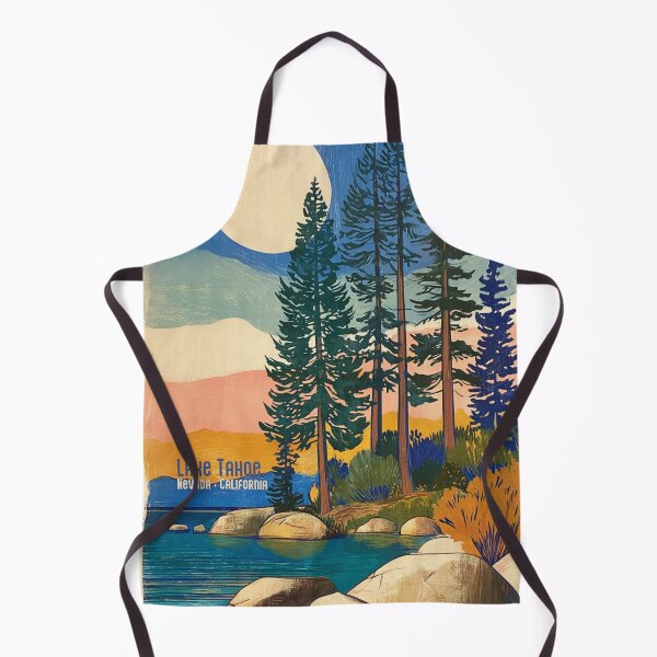 Item preview, Lake Tahoe Moonrise – Vintage Travel Poster designed and sold by Artlizzard.