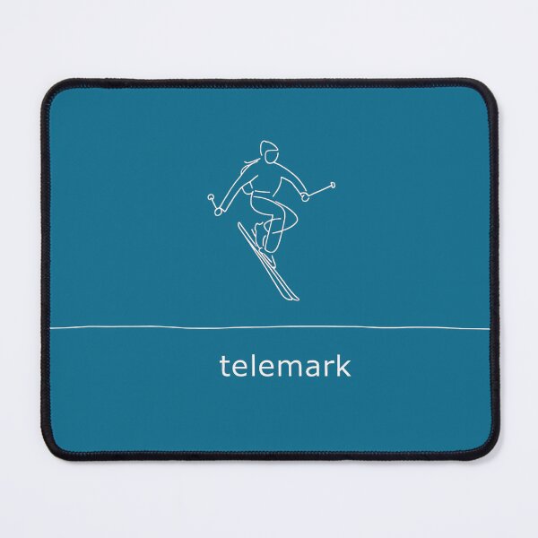 Item preview, Telemark Skiing Line Art — Minimal Single‑Line Skier Jump designed and sold by Pjotre7.