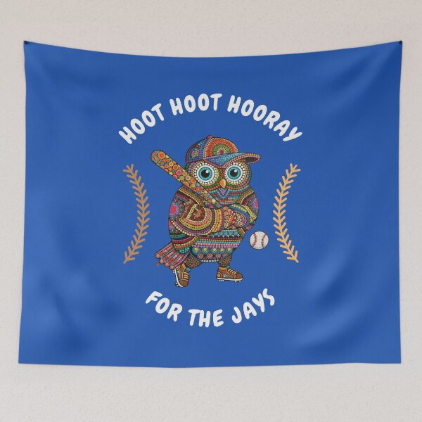 Item preview, Hoot Hooray Toronto Baseball Fan T-Shirt (Unique Dot Art Owl) designed and sold by DotsNSoul.