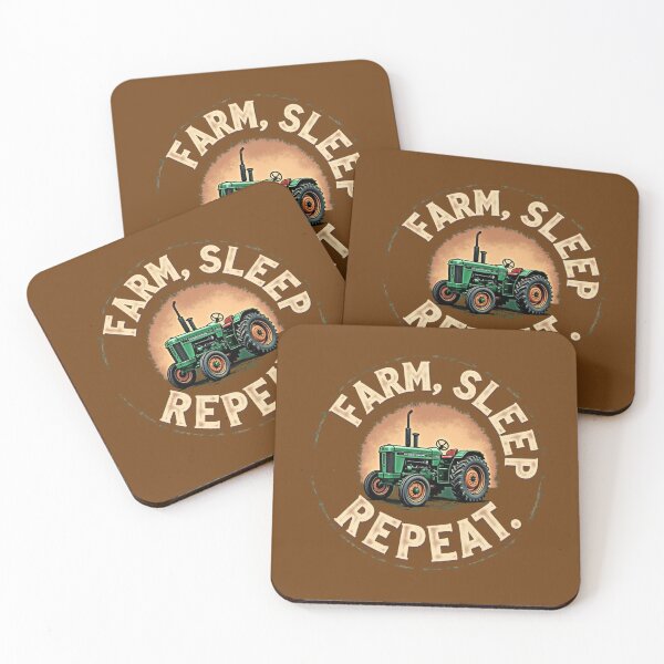 Item preview, Farm Sleep Repeat - Vintage Tractor Rustic Farming Design designed and sold by rustyroofco.