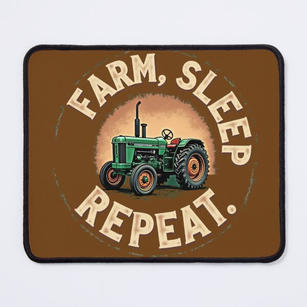 Item preview, Farm Sleep Repeat - Vintage Tractor Rustic Farming Design designed and sold by rustyroofco.