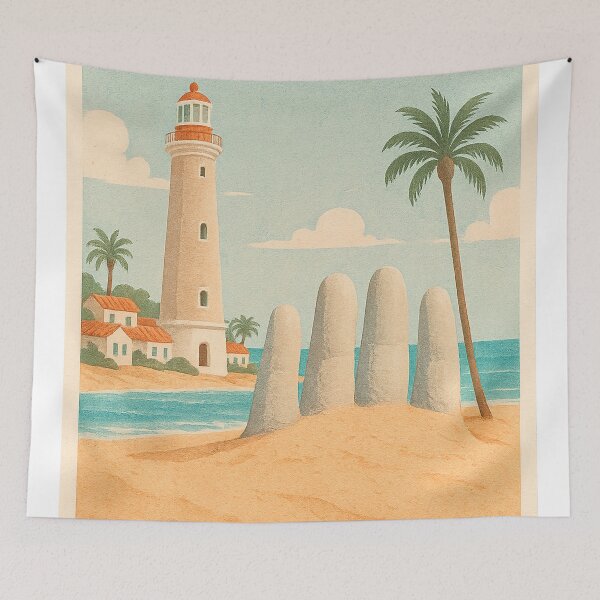 Item preview, Punta del Este Uruguay Vintage Travel Poster designed and sold by CapyToon.