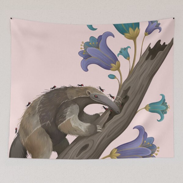 Item preview, Anteater Eating Ants from a Flowering Log designed and sold by Ciervo Primavera.