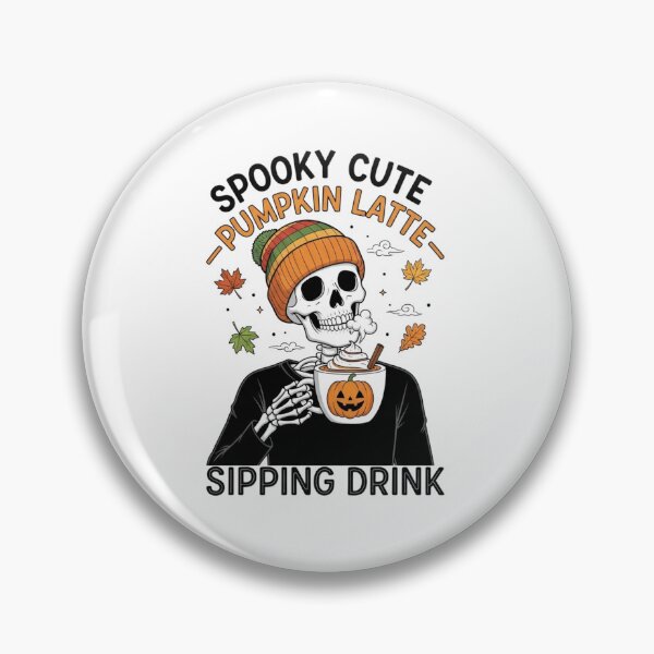 Item preview, spooky_cute_pumpkin_latte_skeleton_sipping_drink shirt designed and sold by Clothesbest.