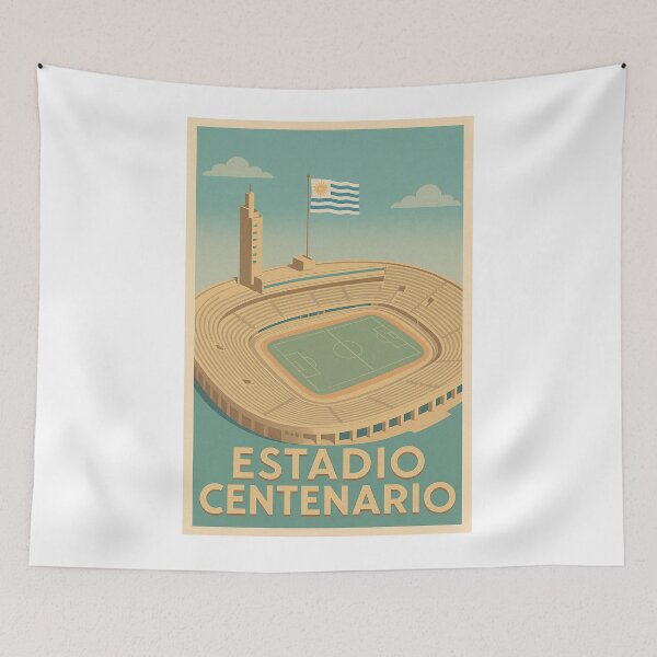Item preview, Centenario Stadium Uruguay Vintage Travel Poster designed and sold by CapyToon.