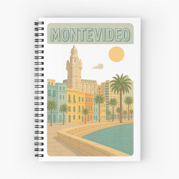 Item preview, Montevideo Uruguay Vintage Travel Poster designed and sold by CapyToon.