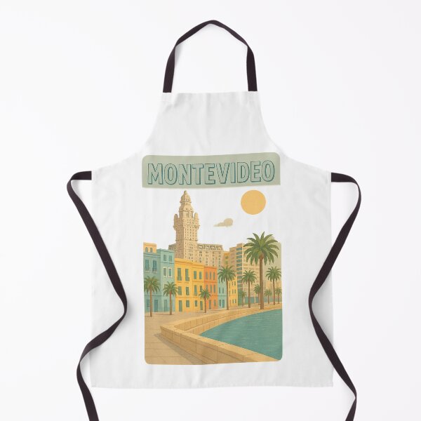 Item preview, Montevideo Uruguay Vintage Travel Poster designed and sold by CapyToon.