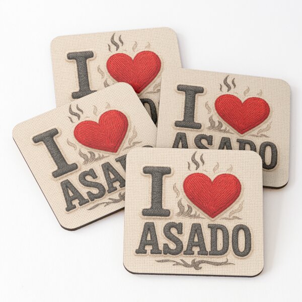 Item preview,  I Love Asado – Embroidered BBQ Design designed and sold by CapyToon.