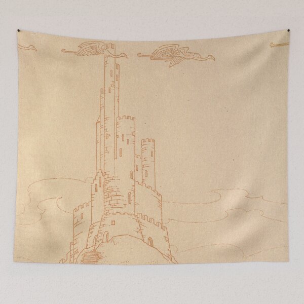Item preview, 1920's Castle Illustration designed and sold by GoodLuckSunny.