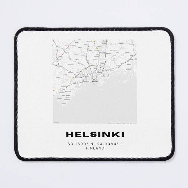 Item preview, Helsinki Street Map – Modern Black & White Finland Design designed and sold by RM-Journey.