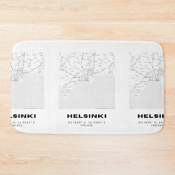 Item preview, Helsinki Street Map – Modern Black & White Finland Design designed and sold by RM-Journey.