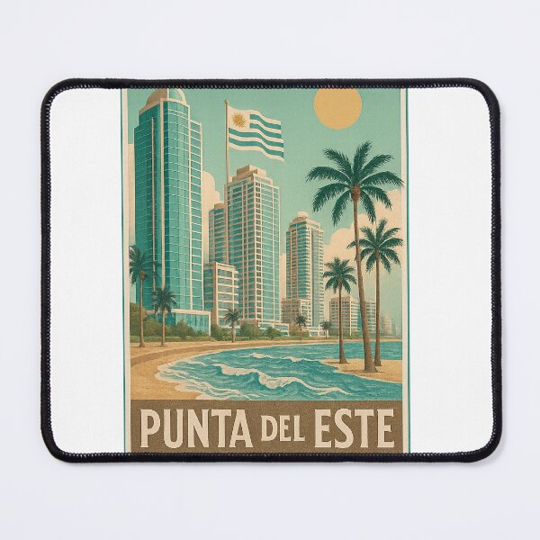 Item preview, Punta del Este, Uruguay – Vintage Travel Poster designed and sold by CapyToon.