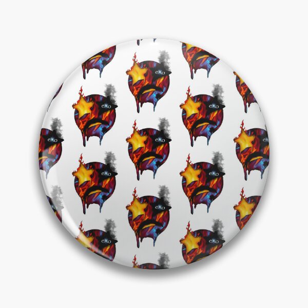 Item preview, Pattern of Fiery Emoji Faces—Fire Eyes Emoji designed and sold by eXo-Designs.